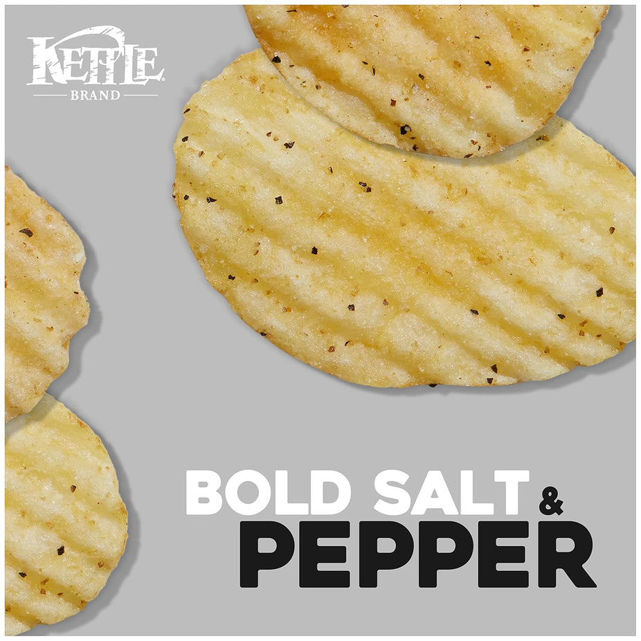 Krinkle Cut Potato Chips - Salt & Fresh Ground Pepper (6 Pack)
