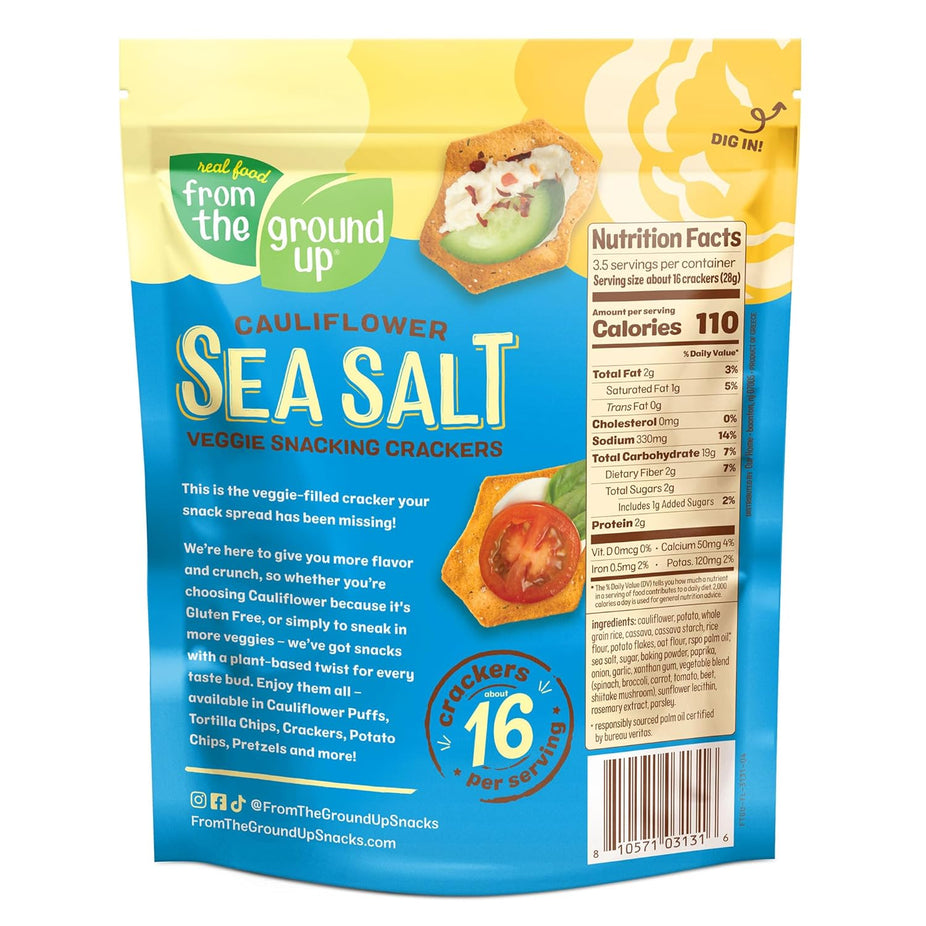 Cauliflower Sea Salt Snacking Crackers