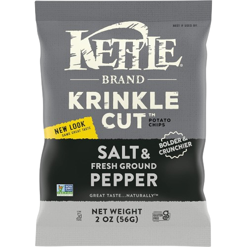 Krinkle Cut Potato Chips - Salt & Fresh Ground Pepper (6 Pack)