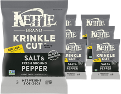 Krinkle Cut Potato Chips - Salt & Fresh Ground Pepper (6 Pack)