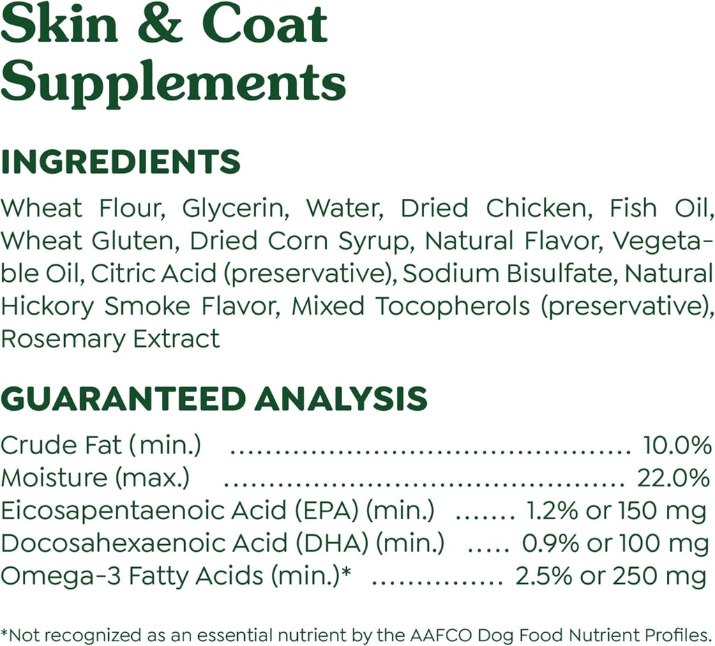 Dog Skin & Coat Supplements - Chicken Flavor