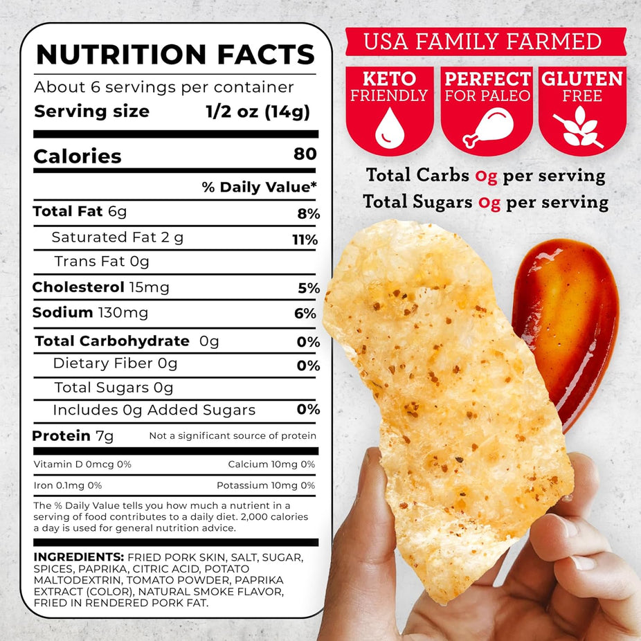 Smokehouse BBQ Fried Pork Rinds