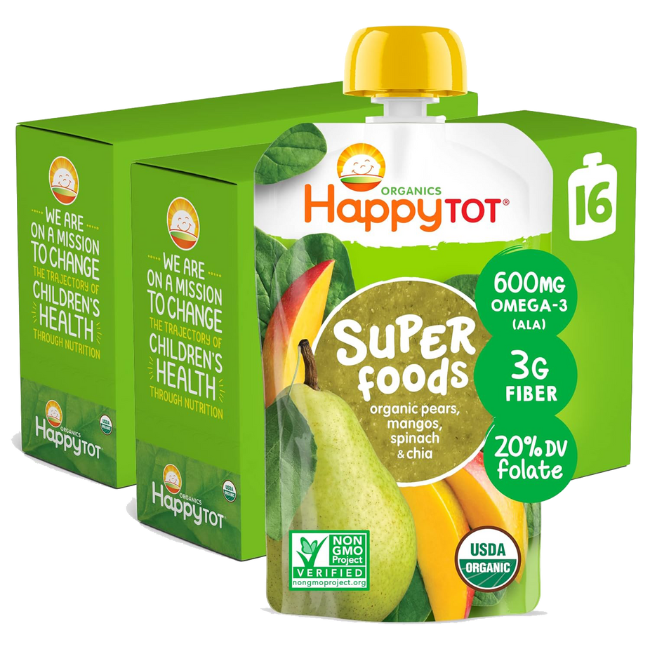 Organics Stage 4 Superfoods - Pears, Mangos & Spinach (16 Pack)