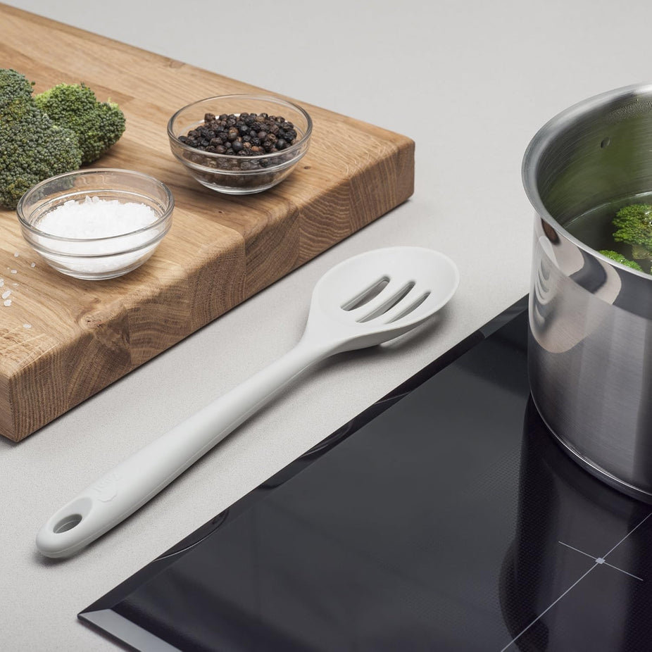 Silicone Slotted Spoon - Light Grey