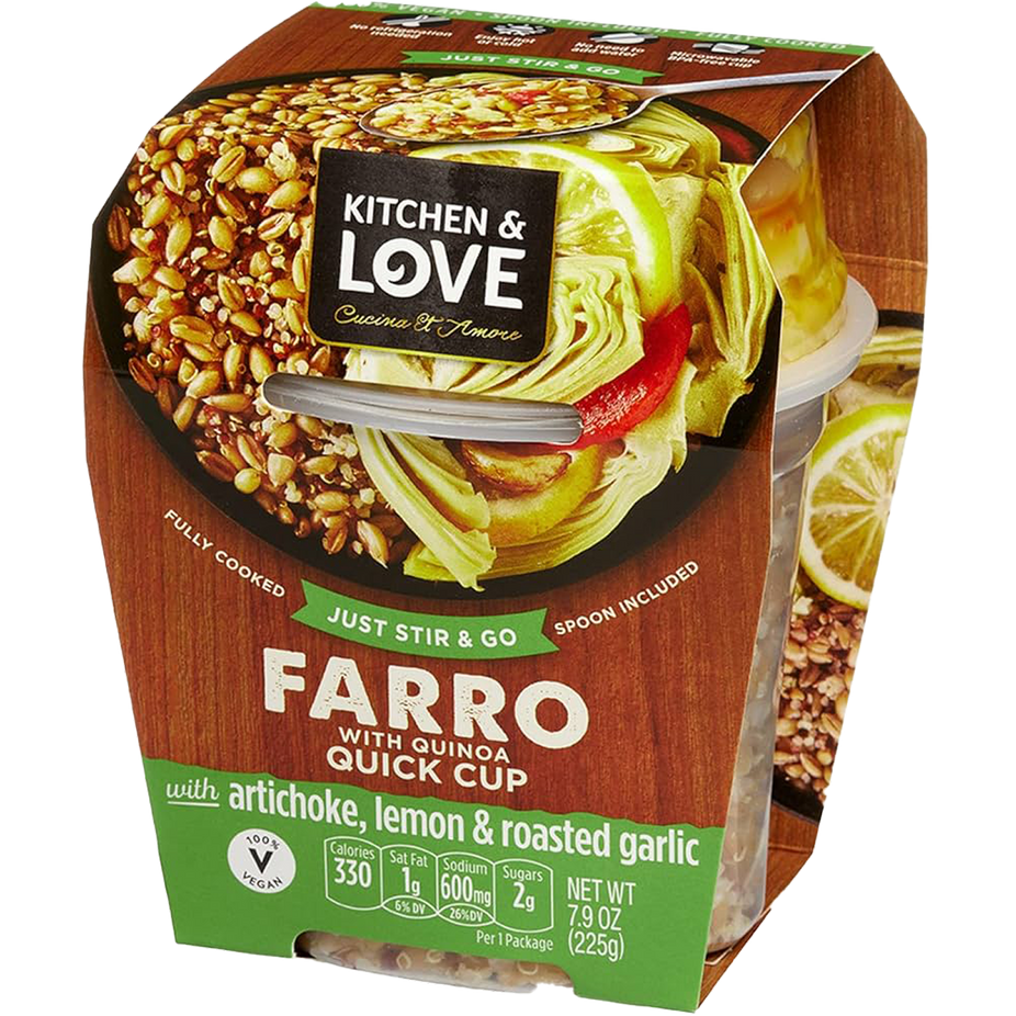 Farro With Quinoa, Artichoke, Lemon And Roasted Garlic
