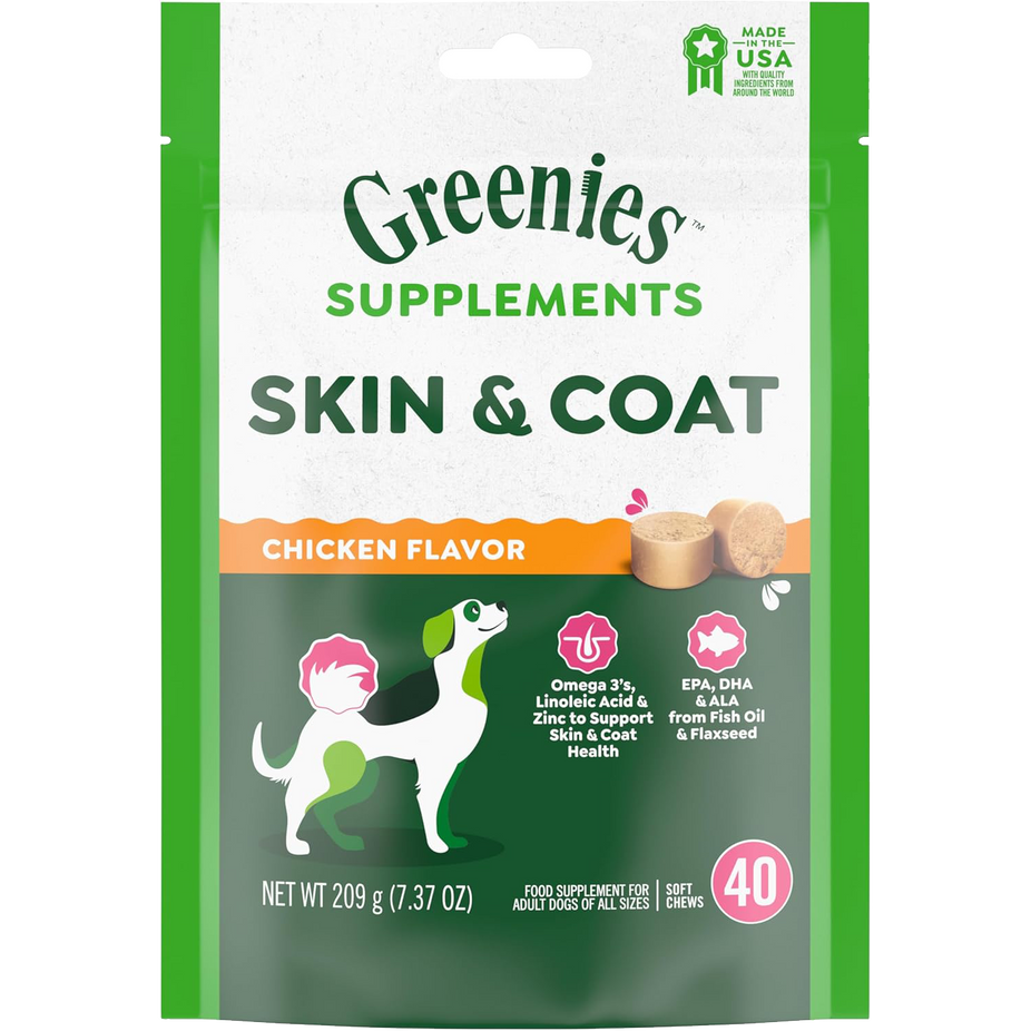 Dog Skin & Coat Supplements - Chicken Flavor
