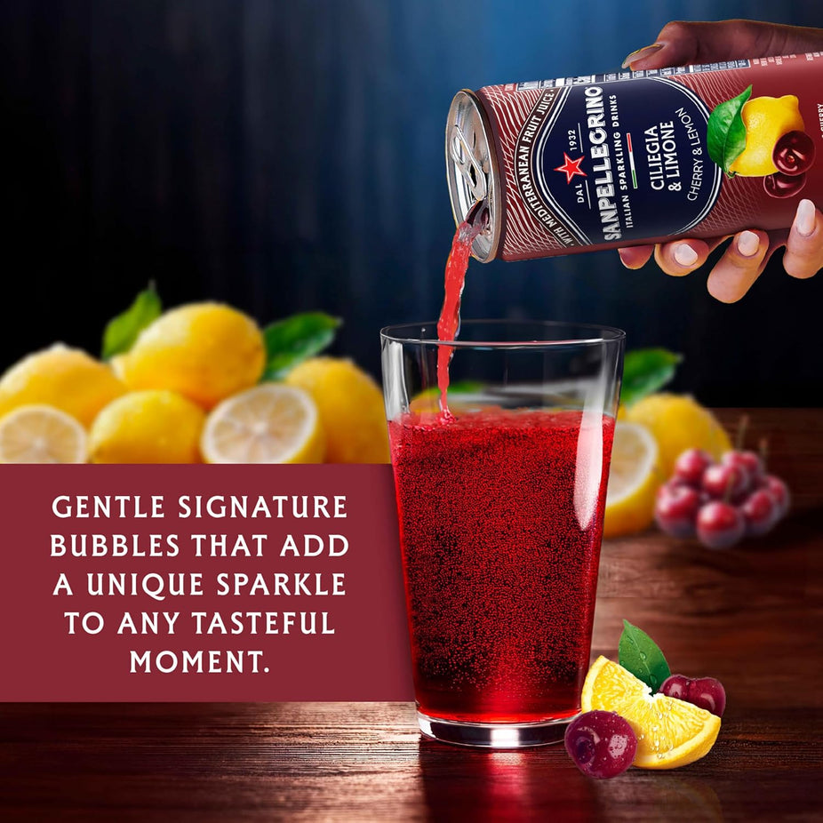 Italian Sparkling Water Cherry & Lemon (6 Pack)
