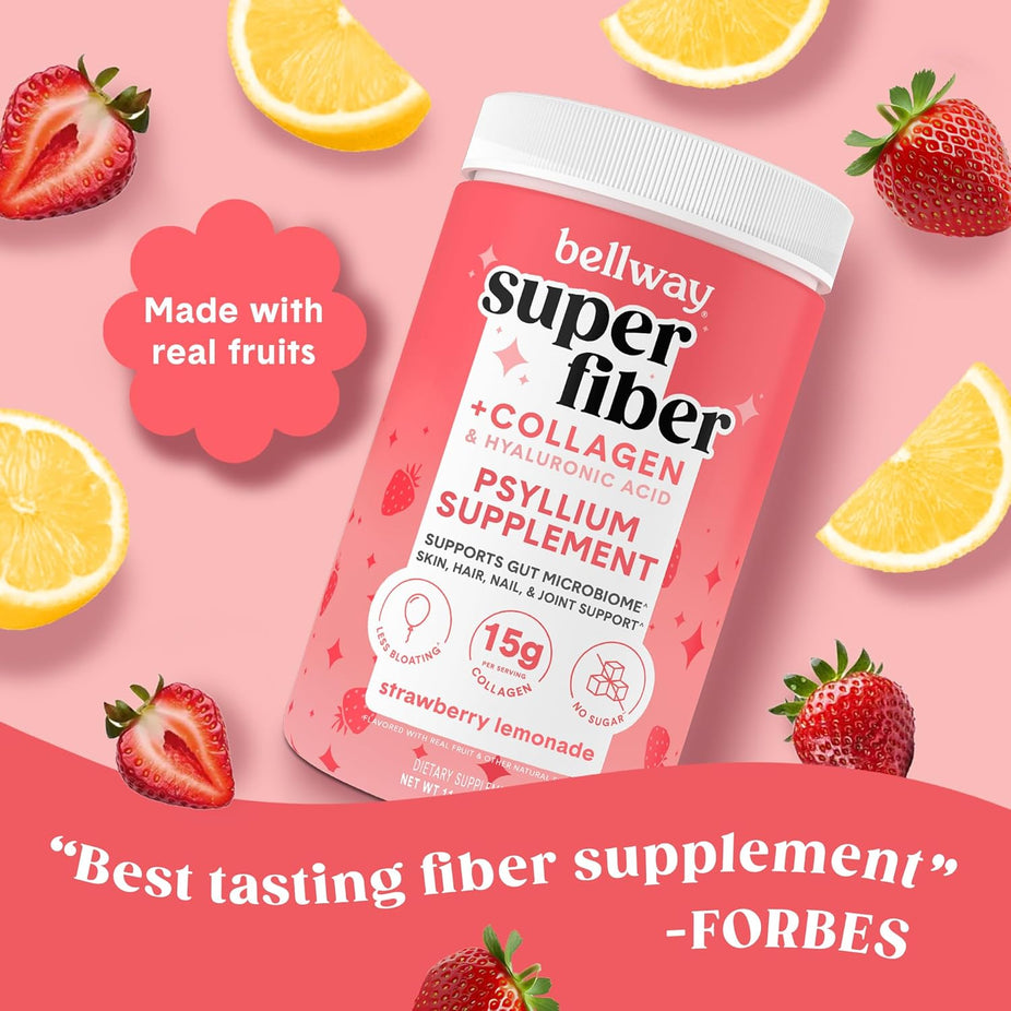Strawberry Lemonade Fiber + Collagen Powder