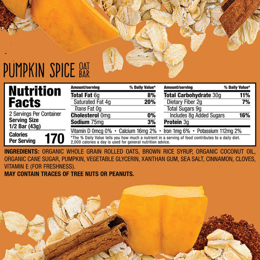 Pumpkin Spice Oat Bar (12 CT)