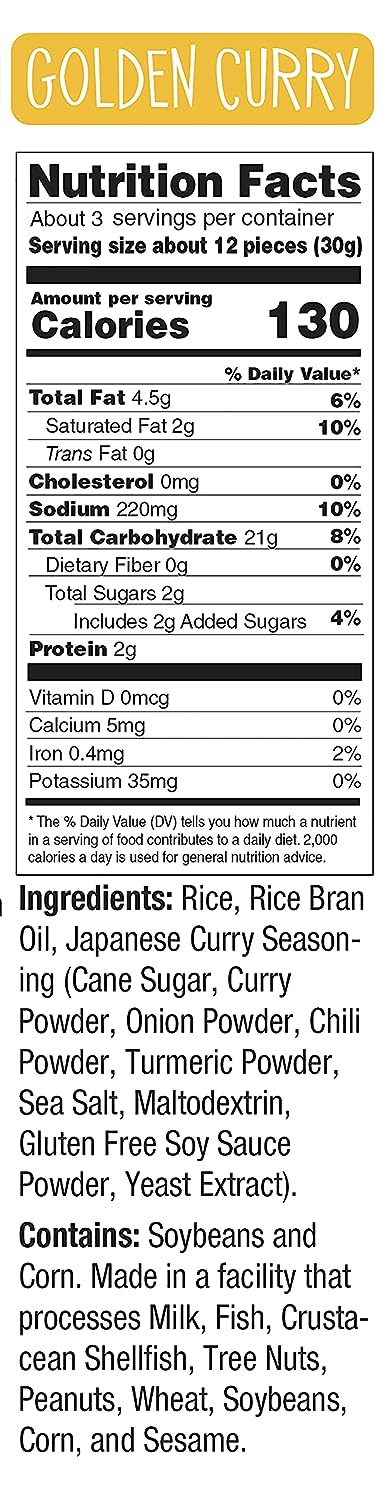 Nutrition Information - Mochi Golden Curry Snack Bites