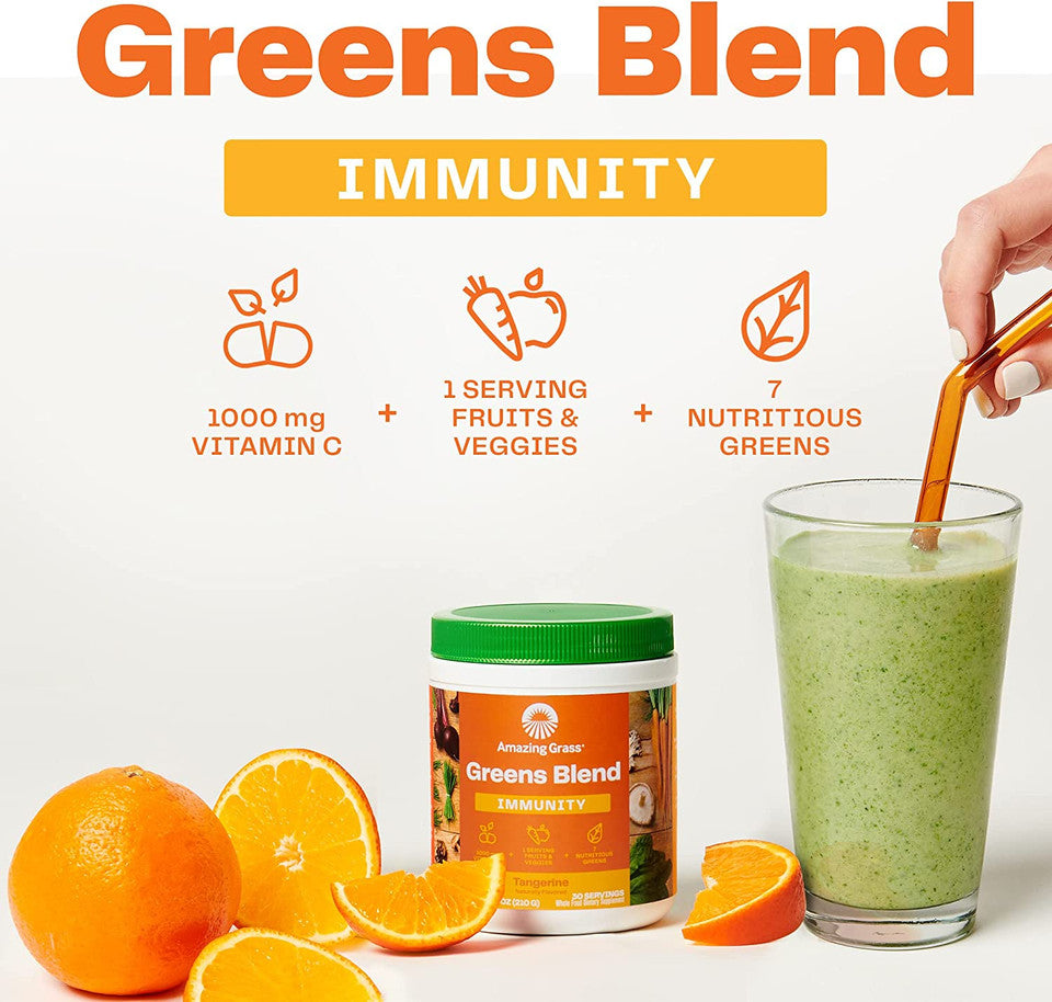 Tangerine Immunity Green Superfood Powder