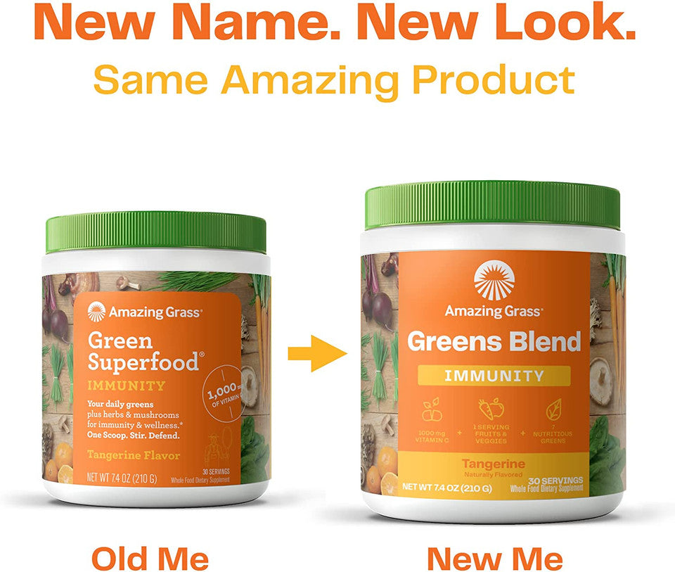 Tangerine Immunity Green Superfood Powder