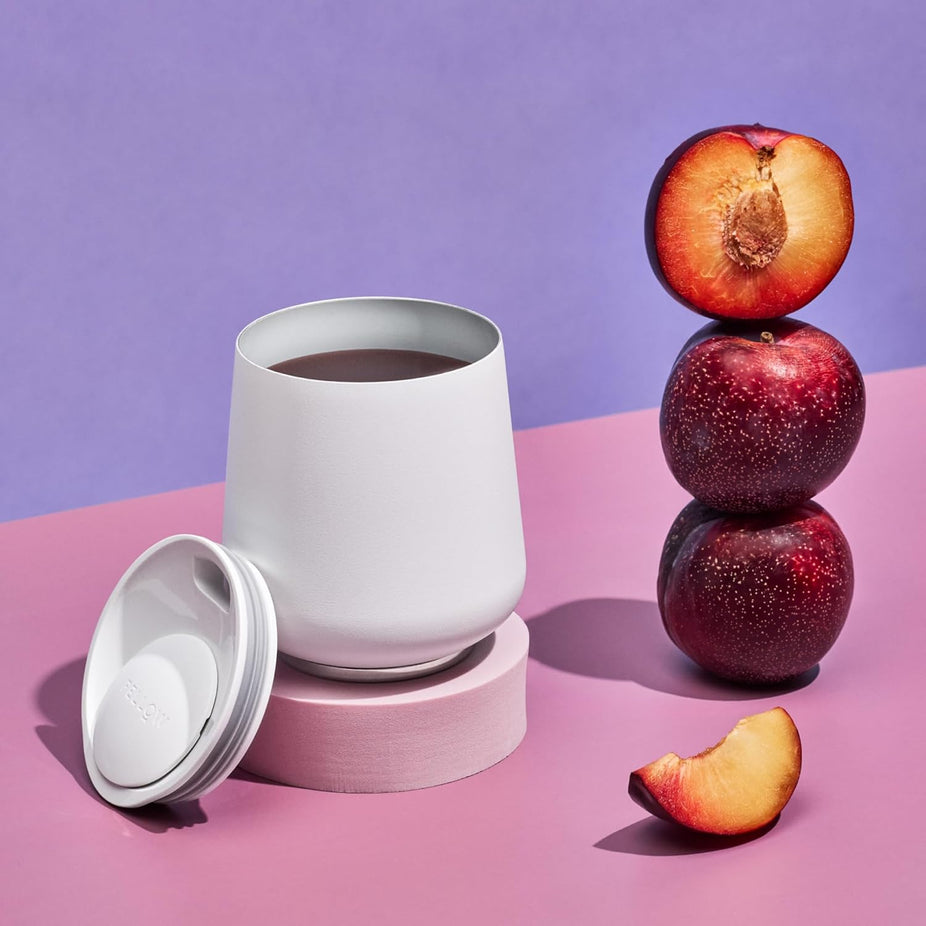 12oz Ruby Tumbler - White