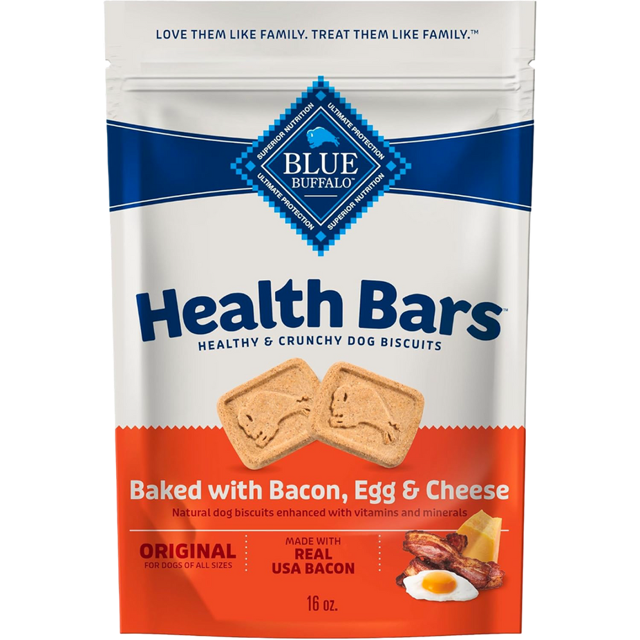 Health Bars Natural Crunchy Dog Treats - Bacon, Egg & Cheese Flavor