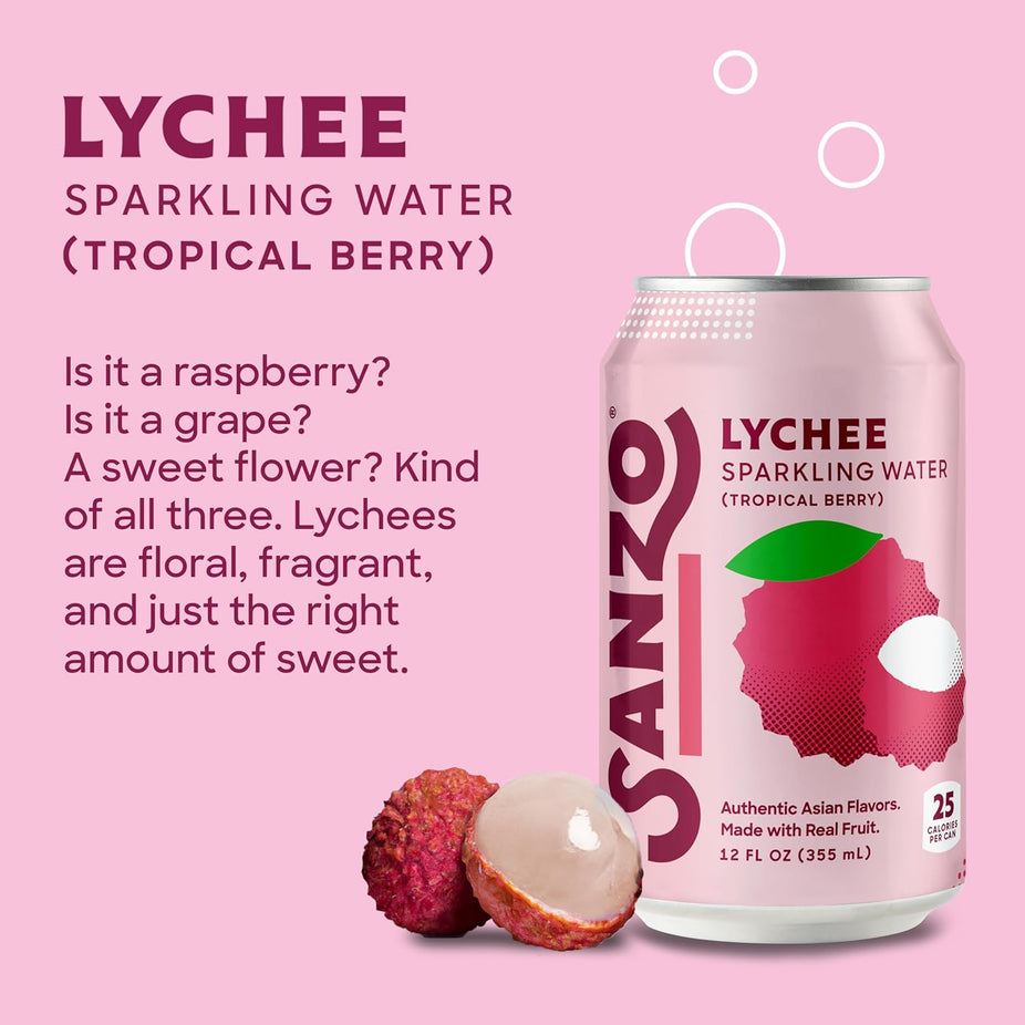 Lychee Sparkling Water (6 Pack)