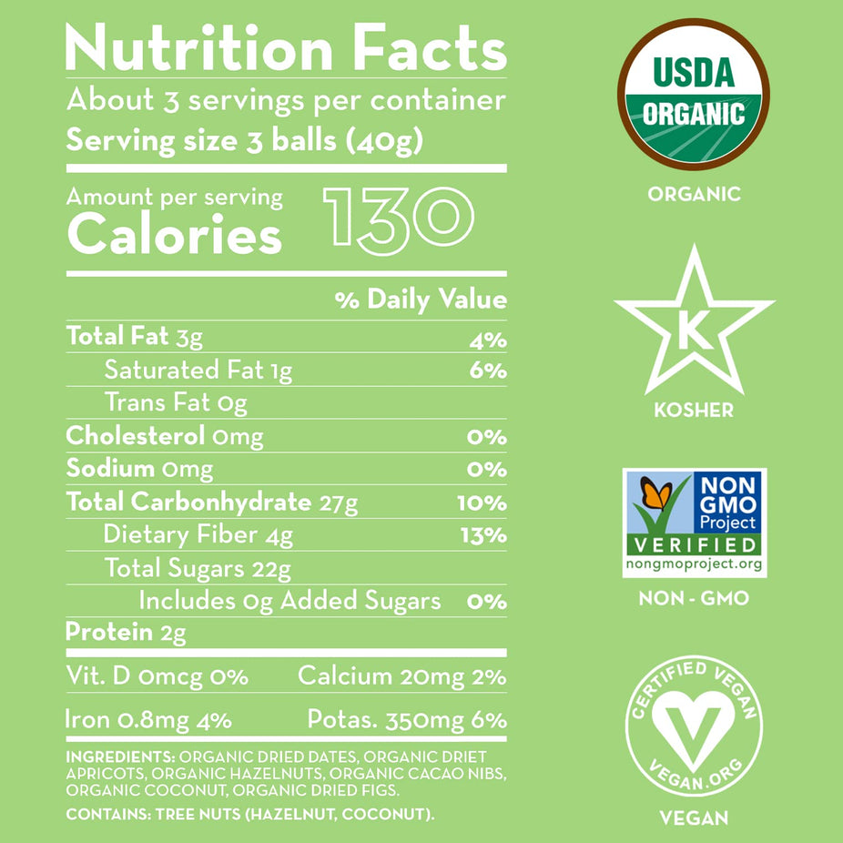 Apricot, Cacao Nibs & Hazelnut - Fruit & Nut Snack