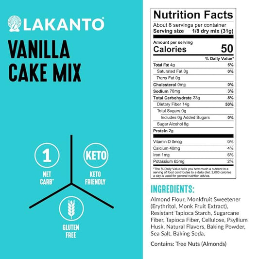 Nutrition Information - Sugar Free Keto Vanilla Cake Mix