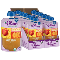 Peach, Banana & Apricot - Stage 2 Baby Puree (12 Pack)