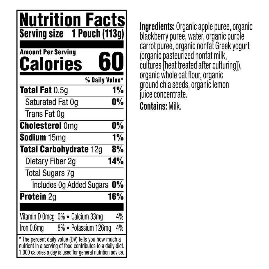 Mighty 4 Purple Carrot Blackberry Quinoa Greek Yogurt (6 Pack)