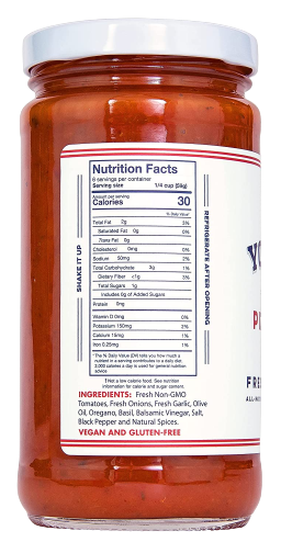 Nutrition Information - Pizza Sauce