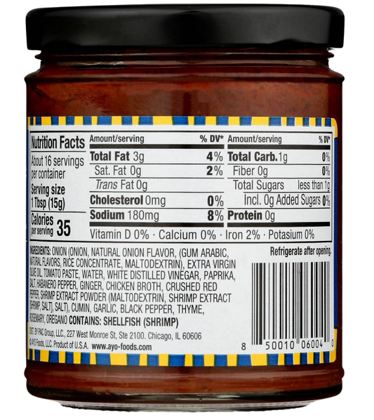 Nutrition Information - Shito Sauce - Smoky Chili Sauce