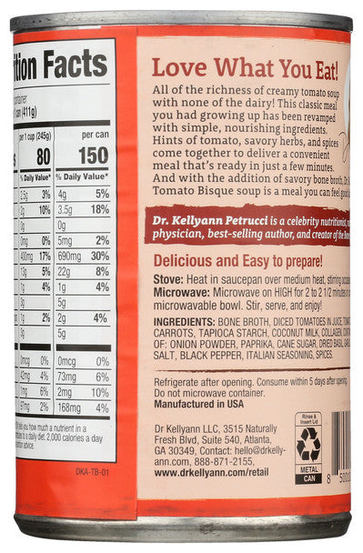 Tomato Bisque Savory Bone Broth Soup