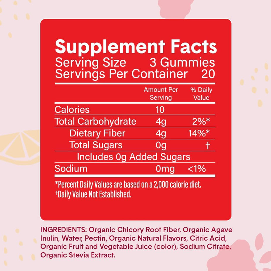 Raspberry Lemon Super Fiber Gummies Dietary Supplement
