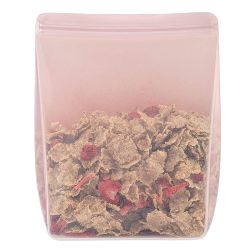50oz Silicone Reusable Standup Storage  - Blush