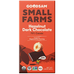 Organic Hazelnut 70% Dark Chocolate Bar