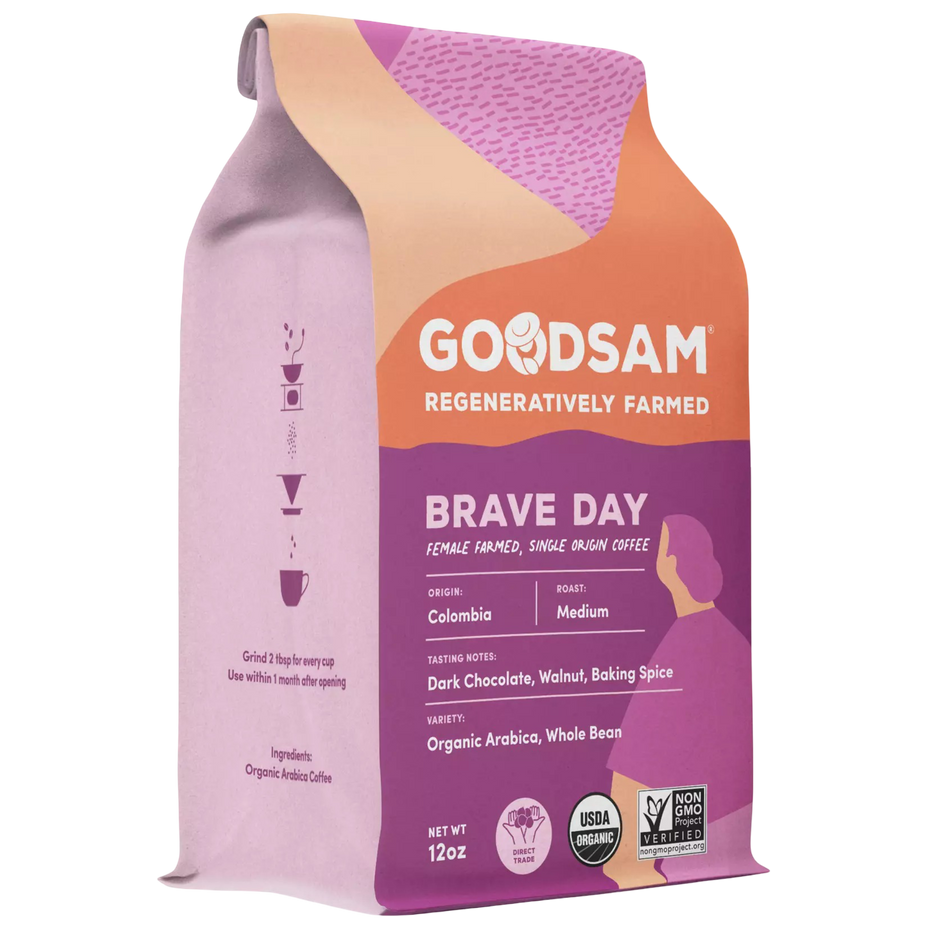 Organic Brave Day Medium Roast Whole Bean Coffee