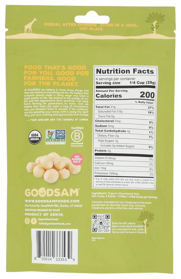 Organic Raw Macadamia Nuts Unsalted
