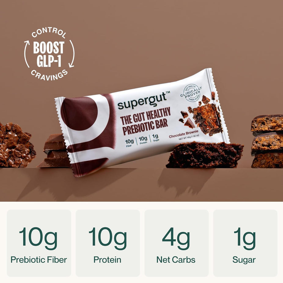 The Gut Healthy Prebiotic Bar Chocolate Brownie (12 CT)