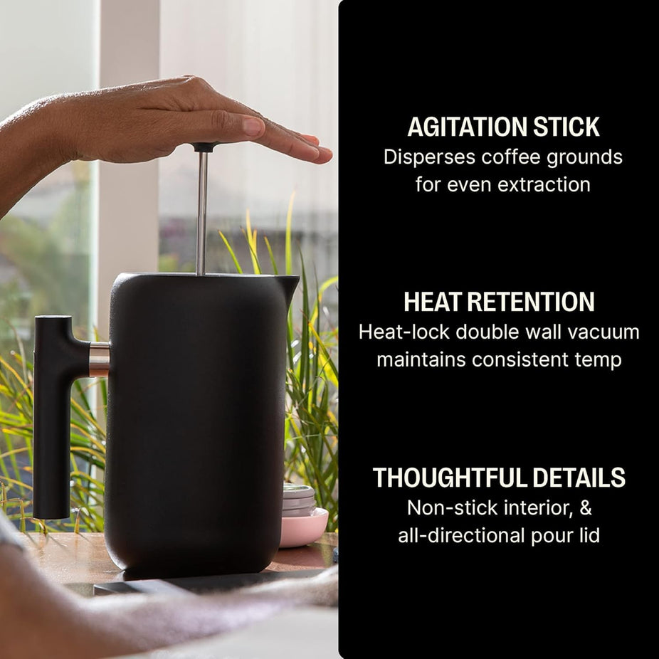 24oz Clara French Press Coffee Maker - Matte Black