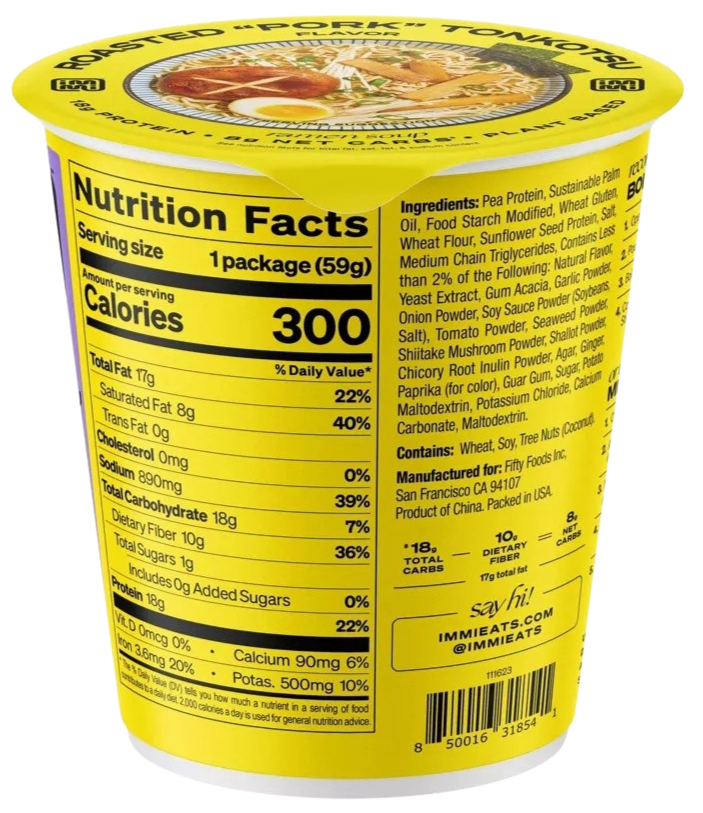 Roasted Plant Based Pork Tonkotsu Ramen Cup