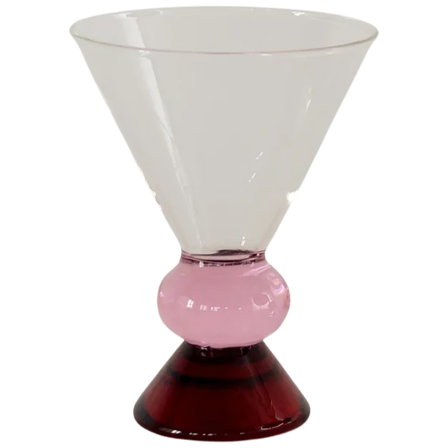Totem Glass - Pink & Amber