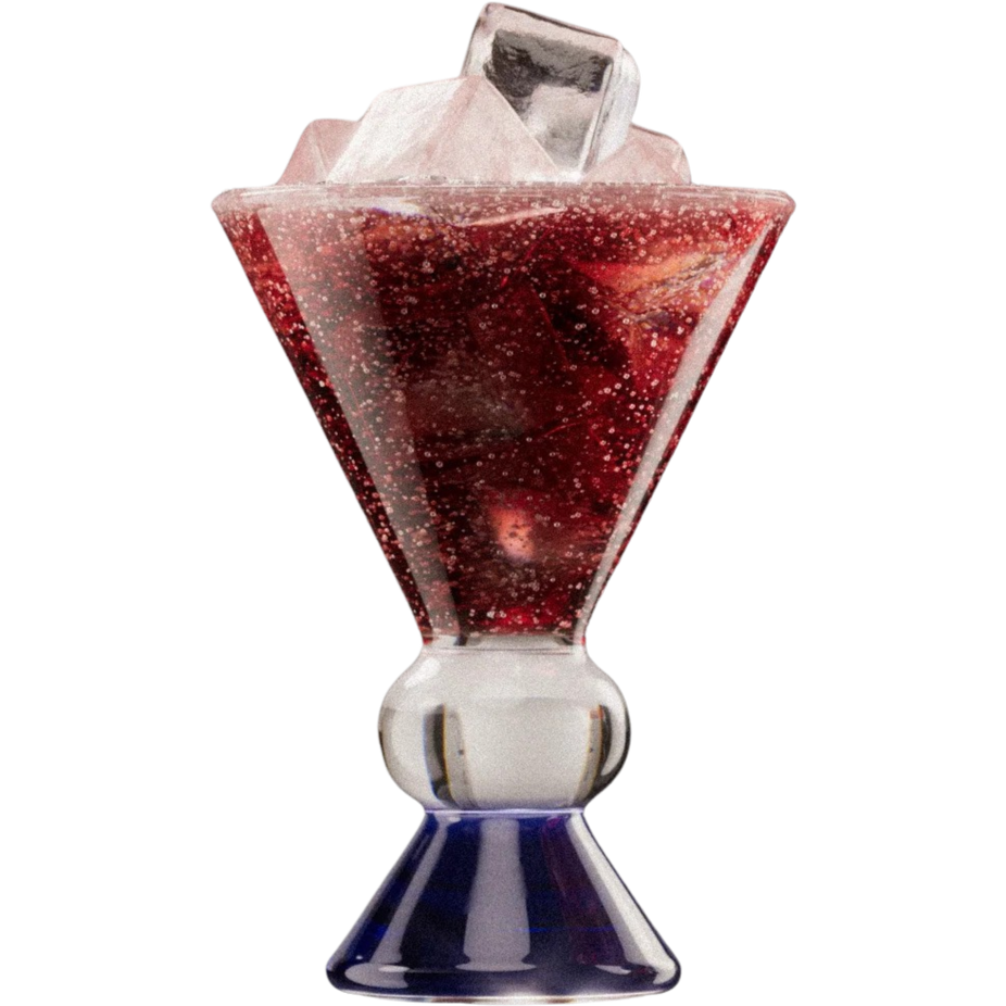 Totem Glass - Clear & Blue