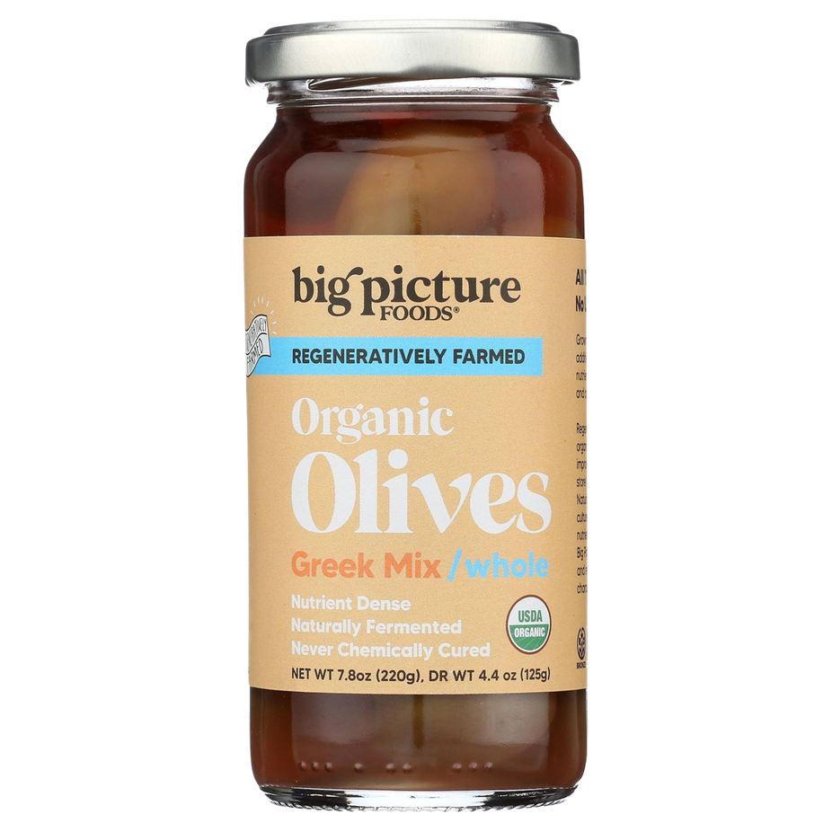 Regenerative Organic Olives Whole Greek Mix