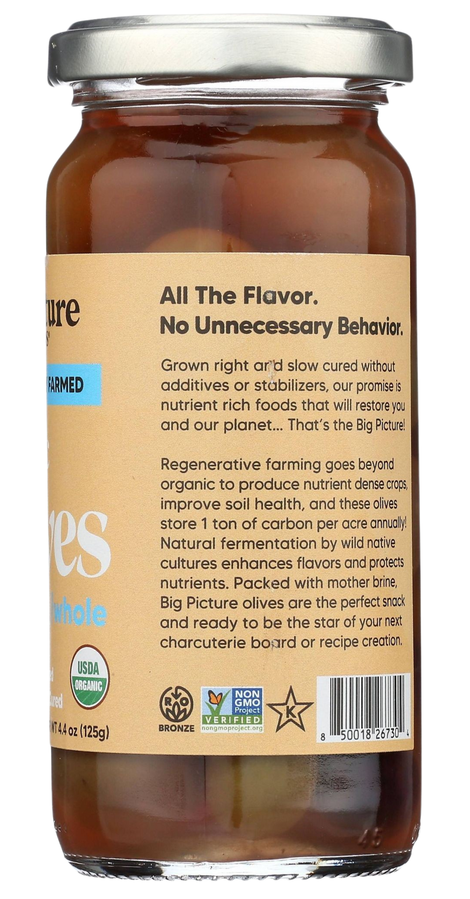 Regenerative Organic Olives Whole Greek Mix