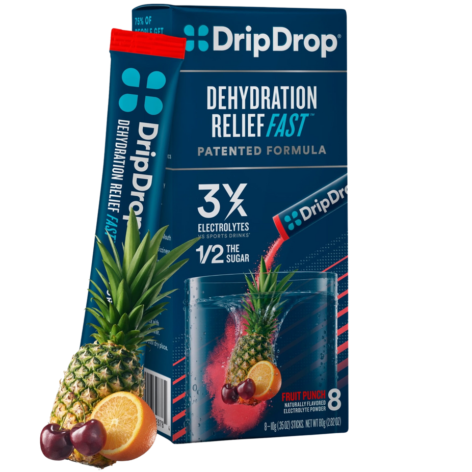 Dehydration Relief Fast Electrolyte Drink Mix - Fruit Punch (8 CT)