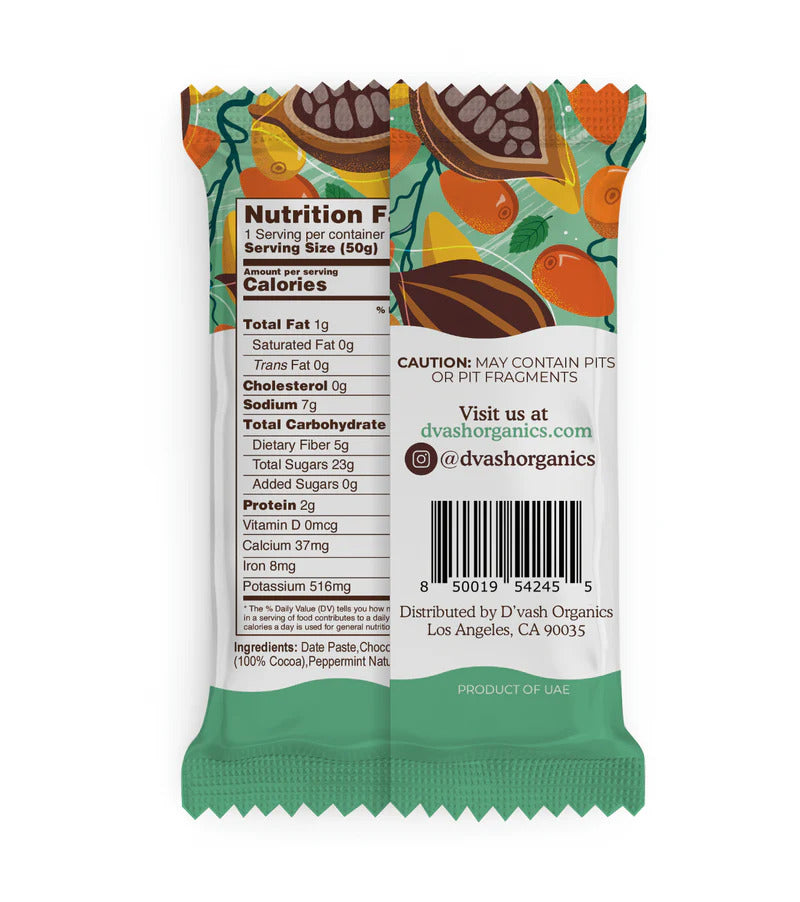 Choco Mint Date Superfood Bars (6 CT)