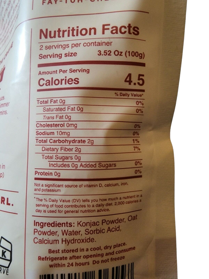 Konjac Fettucine Pasta Shape