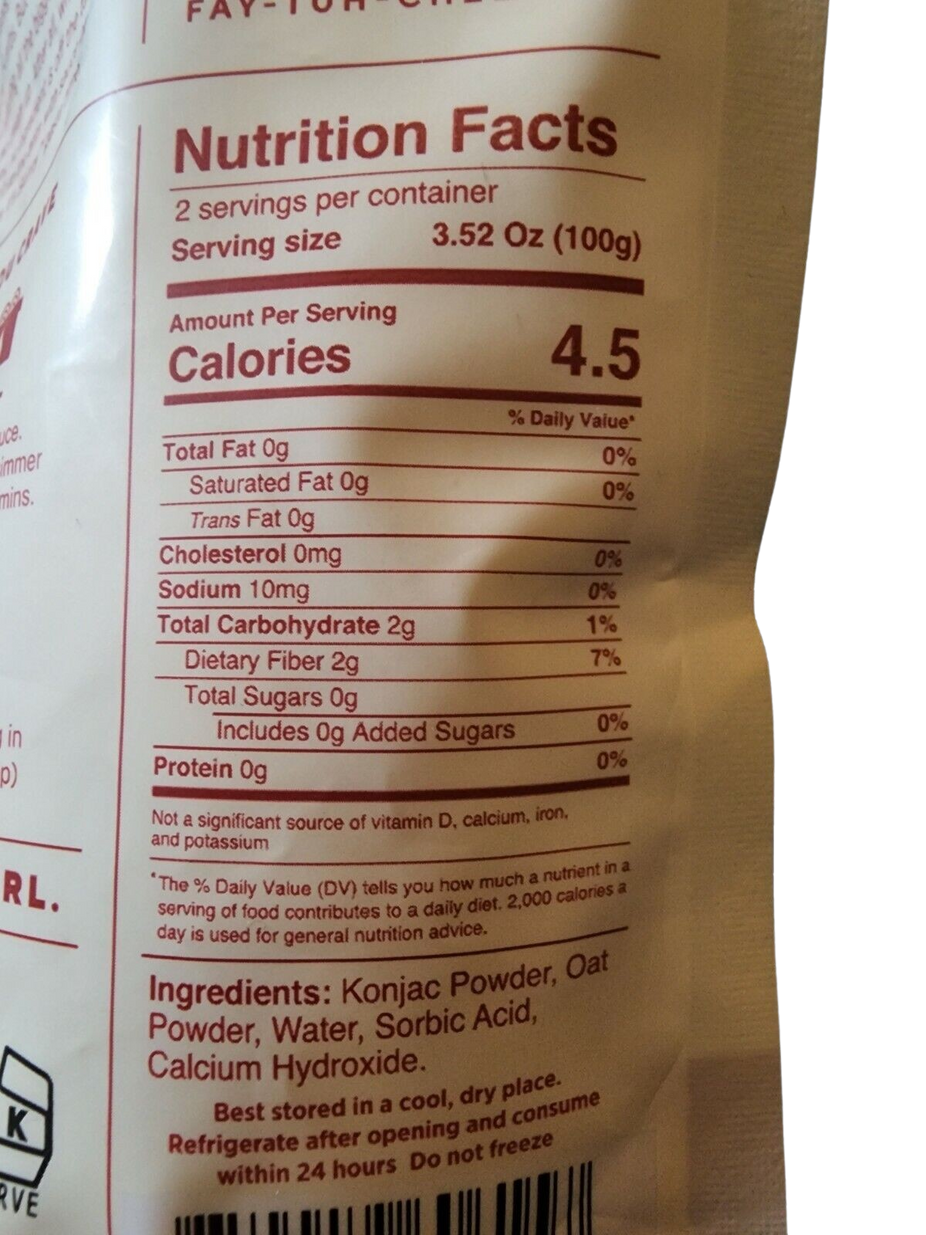 Konjac Fettucine Pasta Shape