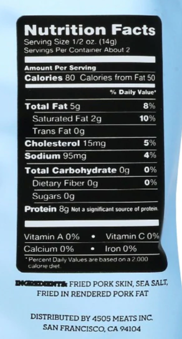 Sea Salt Pork Rinds (2 Pack)