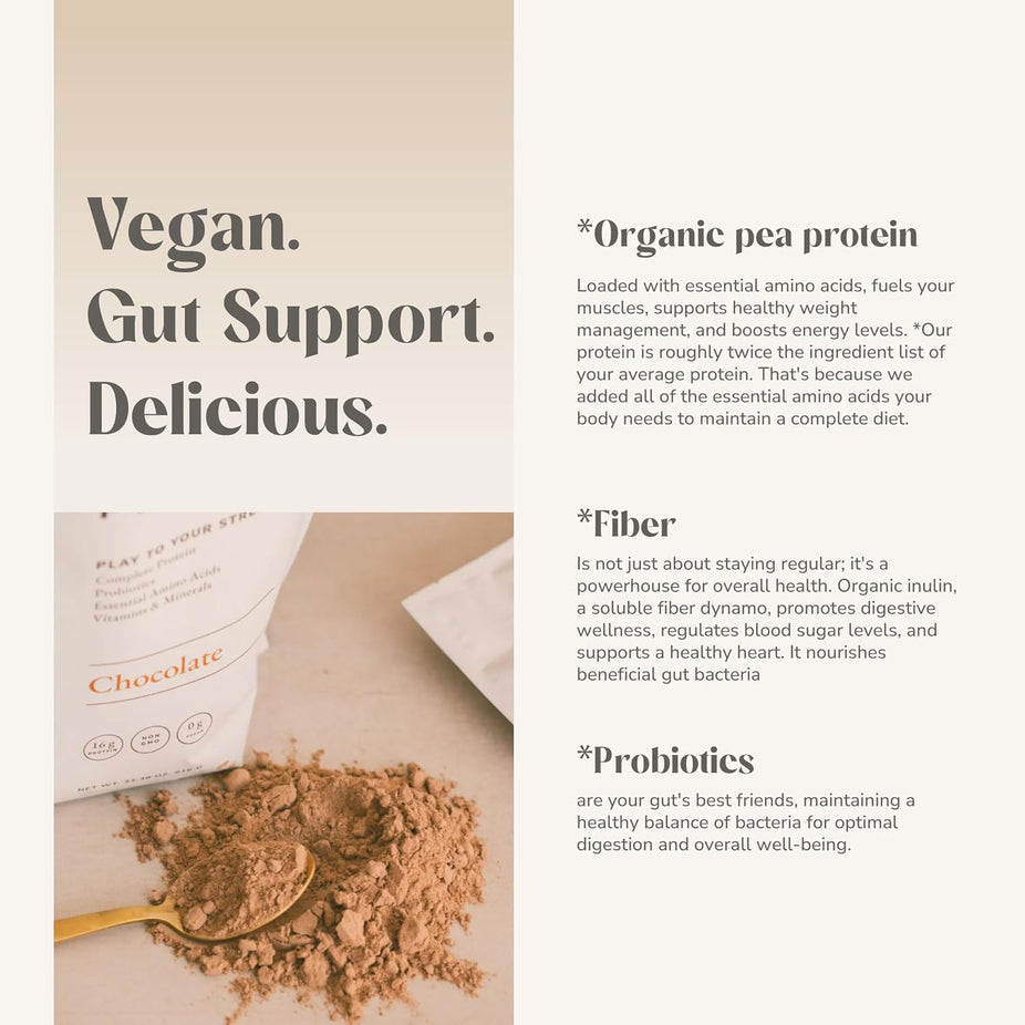 Rookie Wellness Plant Based Probiotic Protein Vanilla Powder (30 ...