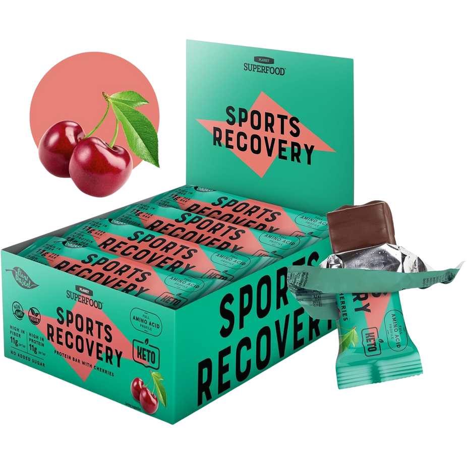 Planet Superfood Sports Recovery - Cherry Protein Bars (12CT)