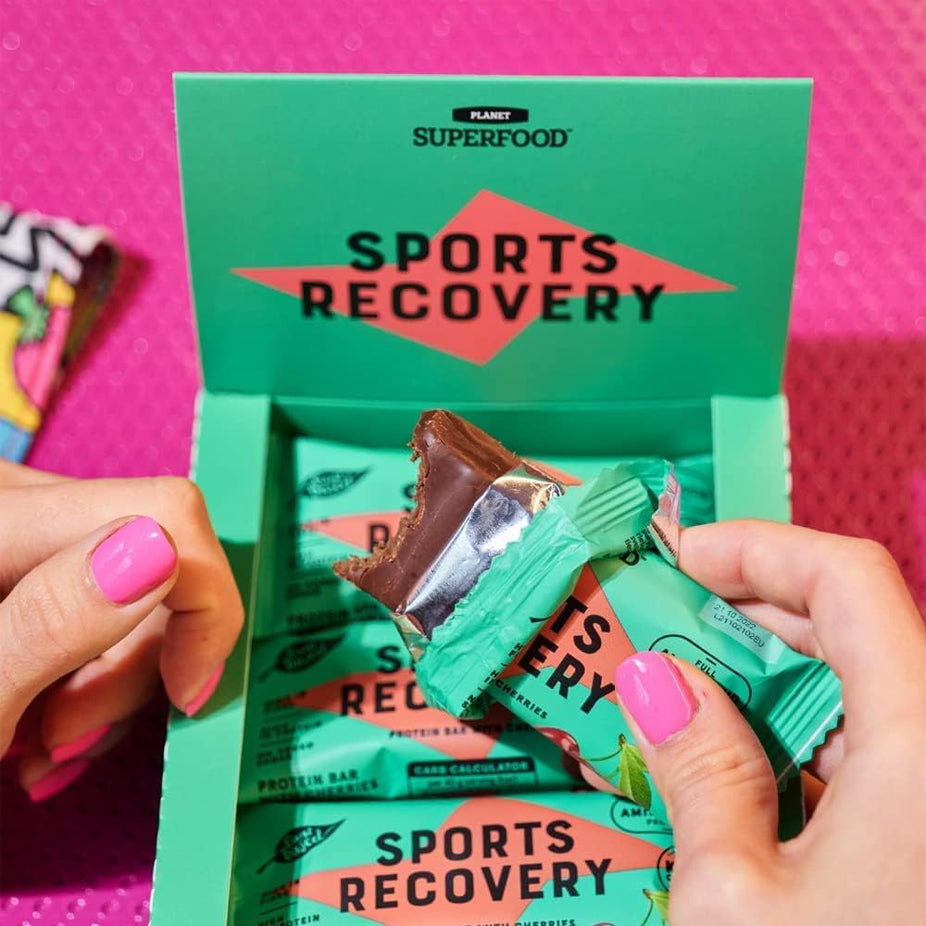 Planet Superfood Sports Recovery - Cherry Protein Bars (12CT)