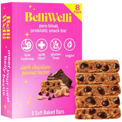 Zero Bloat Probiotic Snack Bar - Dark Chocolate Peanut Butter (8 CT)