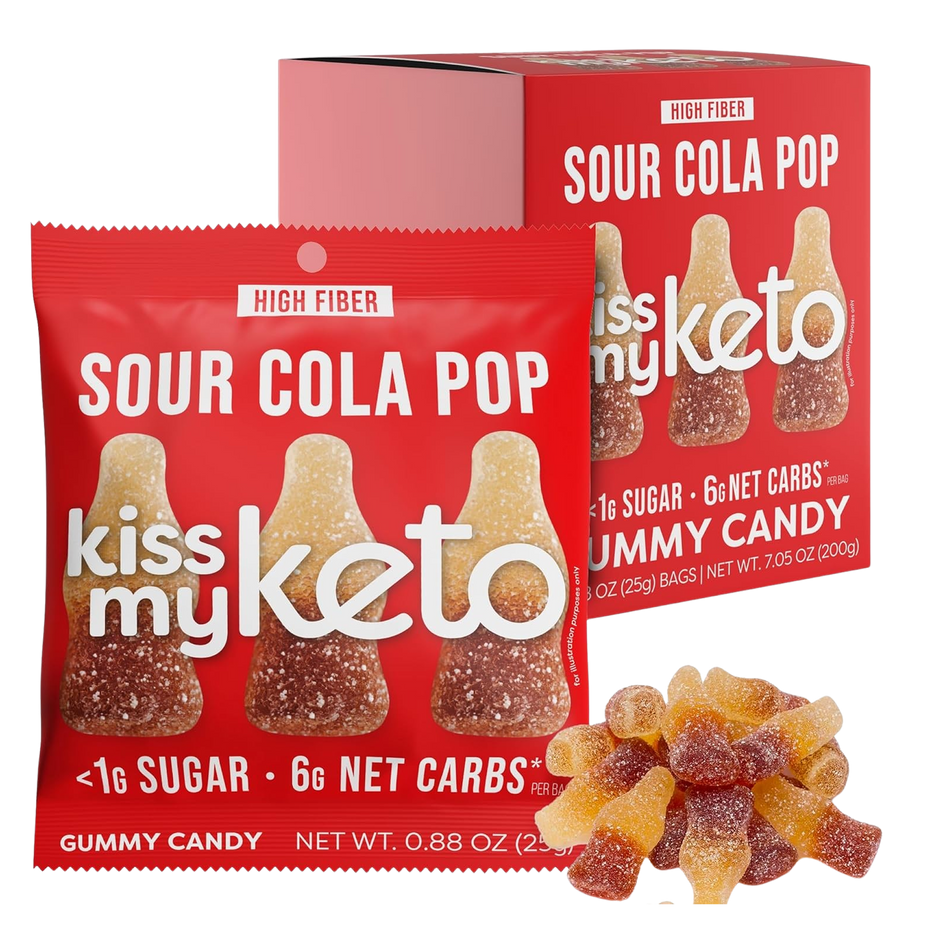 Gummies Candy – Low Carb Candy Sour Cola Pop (8 CT)