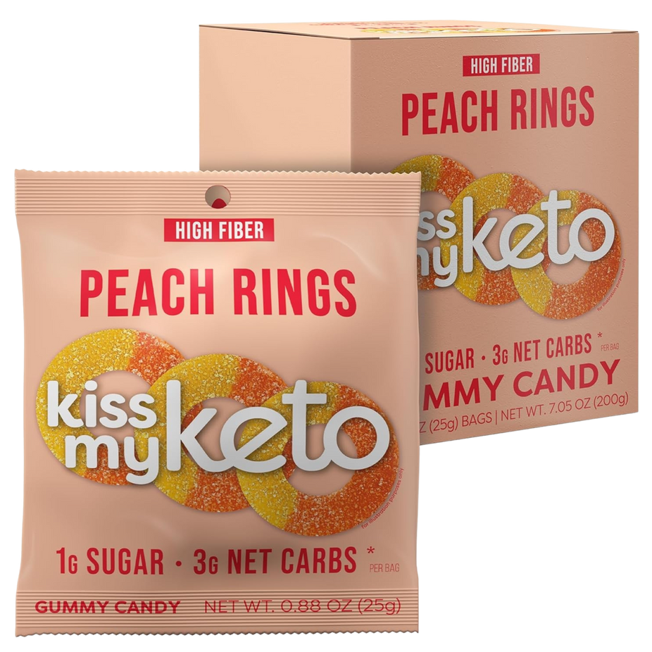 Gummies Candy – Low Carb Candy Peach Gummy Rings (8 CT)