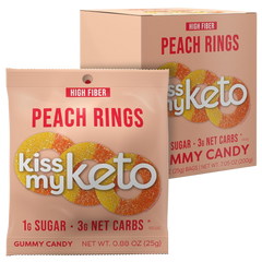 Gummies Candy – Low Carb Candy Peach Gummy Rings (8 CT)